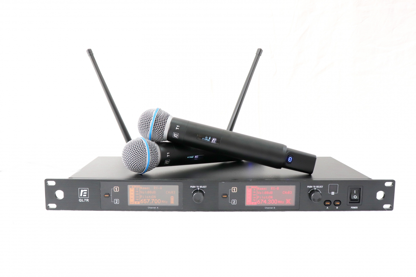 RFIntell QL7R/T1-B 720,500-754,000 МГц 2-канальная радиосистема с 2-мя ручными микрофонами в Нахабино
