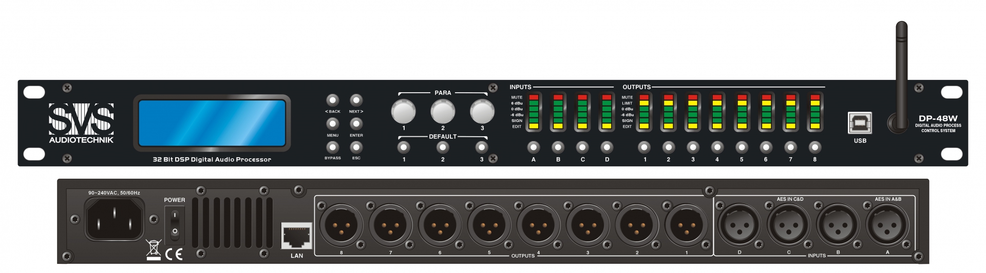 SVS Audiotechnik DP-48W Цифровой процессор: 4 входа 8 выходов в Нахабино