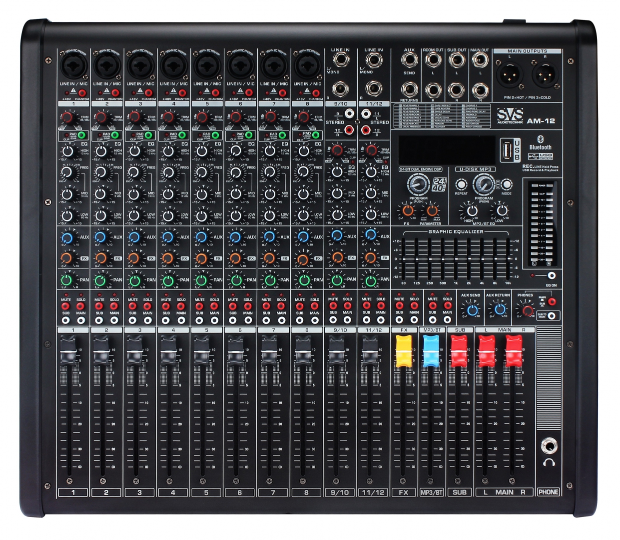 SVS Audiotechnik mixers AM-12 Микшерный пульт аналоговый, 12-канальный в Нахабино
