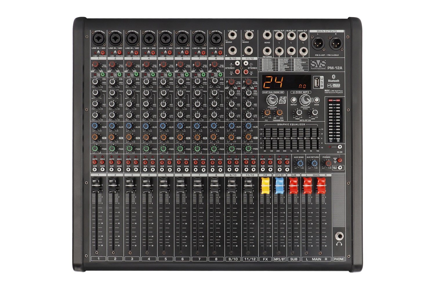 SVS Audiotechnik mixers PM-12A Активный аналоговый микшерный пульт, 12-канальный в Нахабино